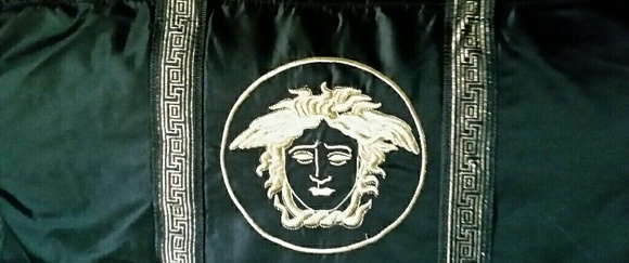 Versace Black/Gold Daffle Bag